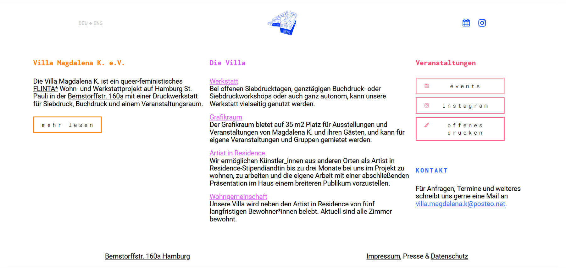 Villa Website Screenshot